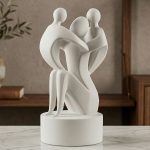 Escultura Decorativa Mãe e Filhos Amor Infinito – Presente e Decoração de Dia das Mães, Sala, Quarto e Escritório