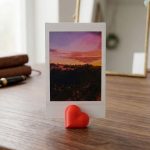 Kit 5 - Suporte Porta Retrato Polaroid Coração