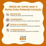 Kit 5 - Suporte Porta Retrato Polaroid Coração - Imagem 5