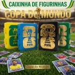 Caixinha Porta Figurinhas da Copa Texturizadas ⚽ Organizador de Cards Futebol | Exclusiva